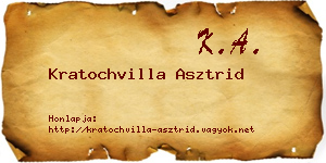 Kratochvilla Asztrid névjegykártya